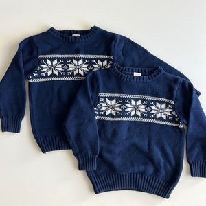 Gymboree XS (3-4) navy holiday sweater (2 available)